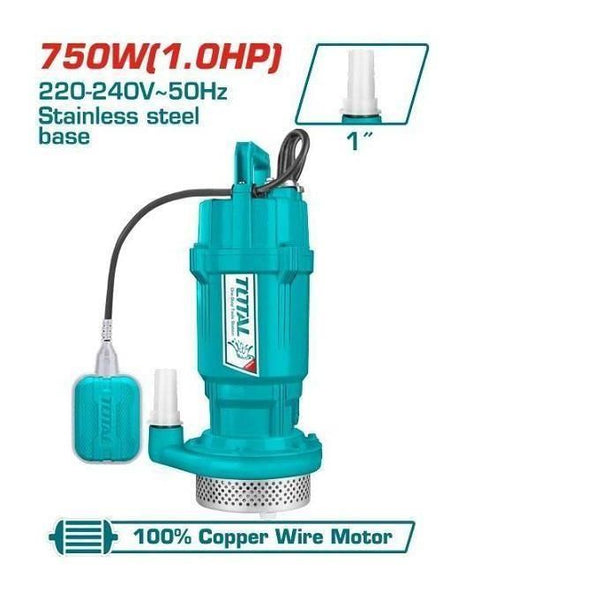 TOTAL 750W 1.0HP Heavy Duty Submersible Water Pump