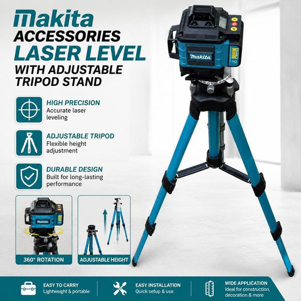 Makita Accessories Green Laser Level with Adjustable Tripod Stand