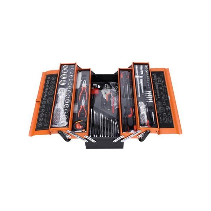 85 Piece Socket Wrench Auto Repair Tool Set With Metal Toolbox