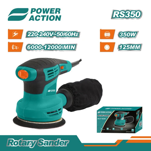 Power Action RS350 5-Inch 350W Random Orbital Sander
