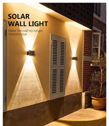 Up Down 3-Eye Solar Wall Light – Warm White