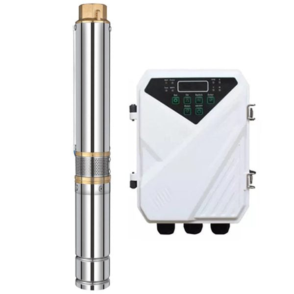 60m 2.2kW Trunsun AC/DC Solar Borehole Pump – 19,000L/H (4″ | Model: 4DSC19-60-300-2200-A/D)