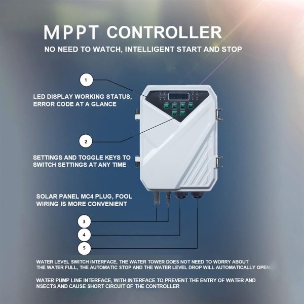 60m 2.2kW Trunsun AC/DC Solar Borehole Pump – 19,000L/H (4″ | Model: 4DSC19-60-300-2200-A/D)