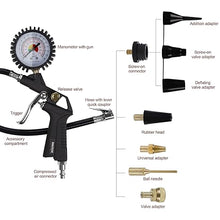 Hausse Heavy Duty Air Compressor Accessory Kit – Tire Inflator Gauge & Air Blow Gun Set (1/4" NPT)