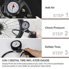 Hausse Heavy Duty Air Compressor Accessory Kit – Tire Inflator Gauge & Air Blow Gun Set (1/4" NPT)
