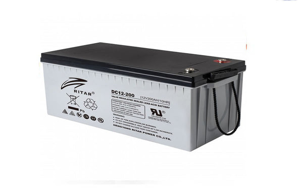Ritar 200Ah 12V Solar Battery – Deep Cycle AGM Battery