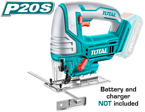 TOTAL 20V Cordless Jigsaw – P20S | Wood Cutting 80mm | Metal Cutting 8mm
