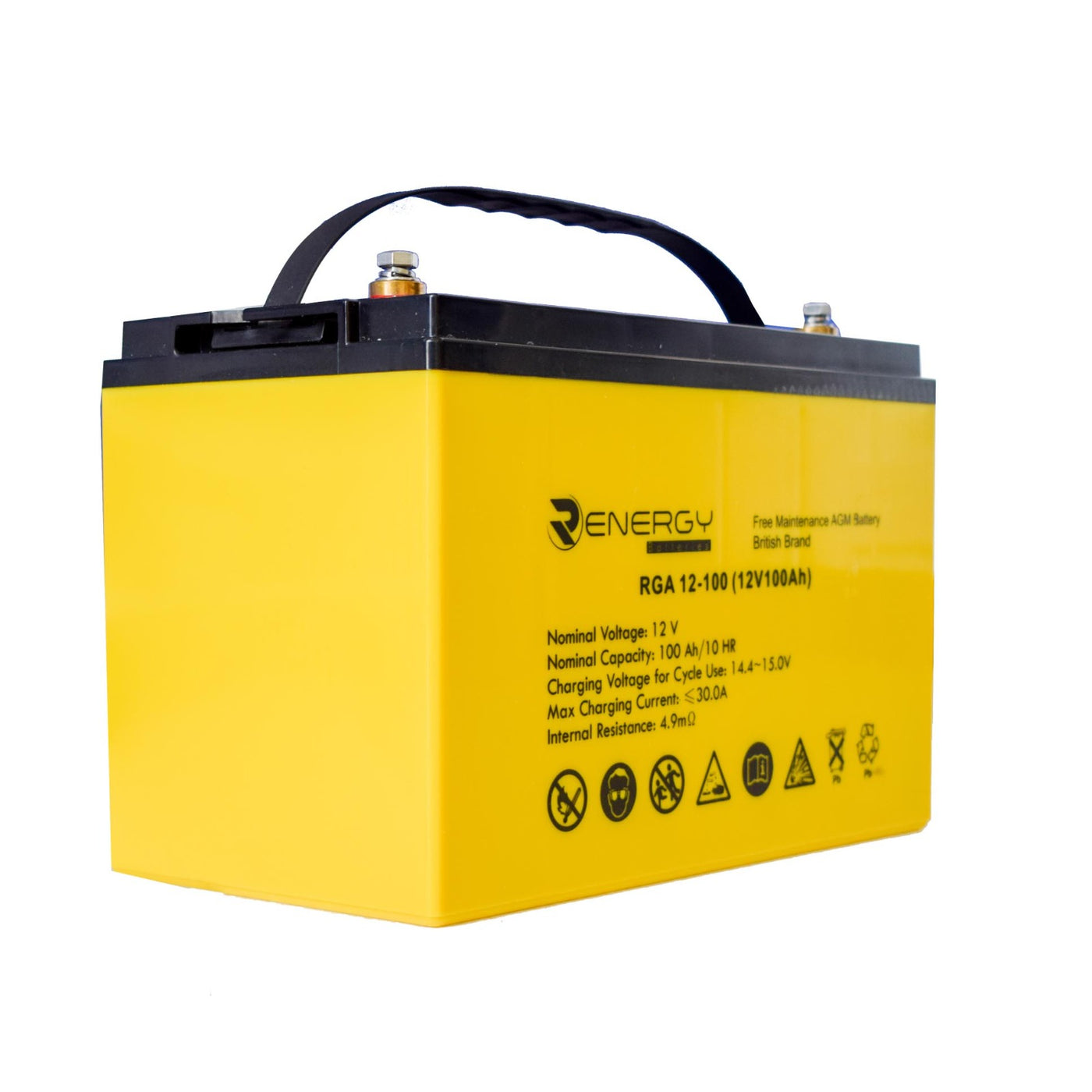Renergy 100Ah Solar Battery – 12V AGM Deep Cycle