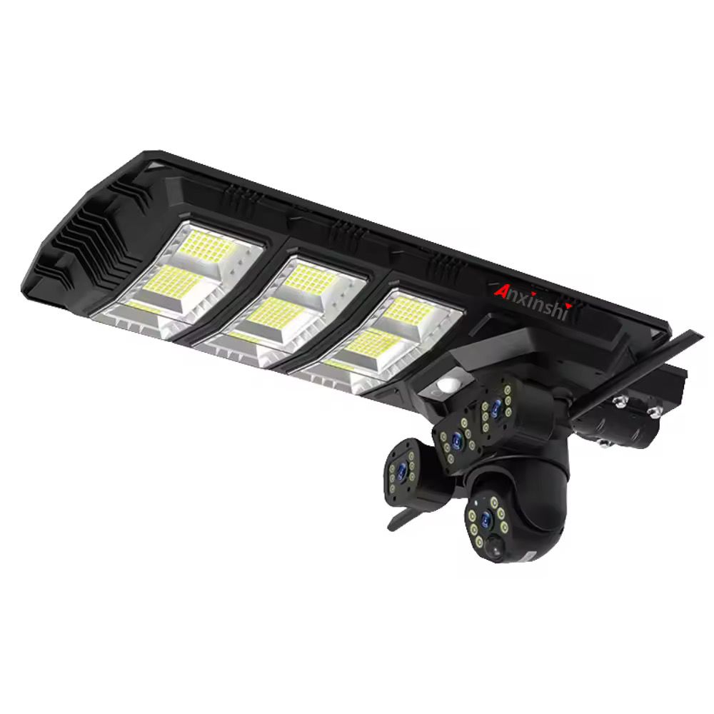 1000W Solar Street Light with 4G AI PTZ Triple Camera – Ultimate Security & Lighting System