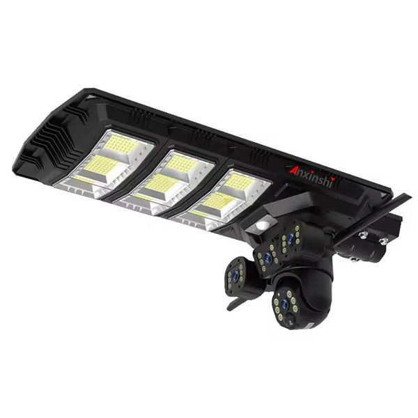 1000W Solar Street Light with 4G AI PTZ Triple Camera – Ultimate Security & Lighting System