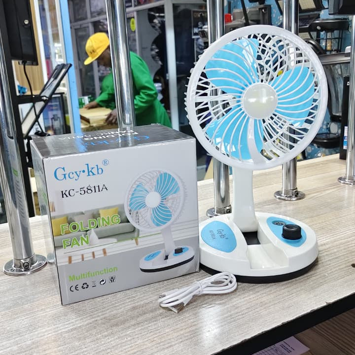KC-5811A Multifunction Rechargeable Folding Fan with Light