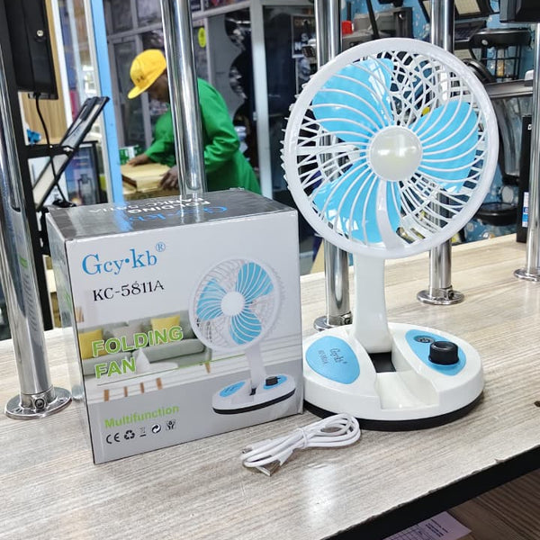 KC-5811A Multifunction Rechargeable Folding Fan with Light