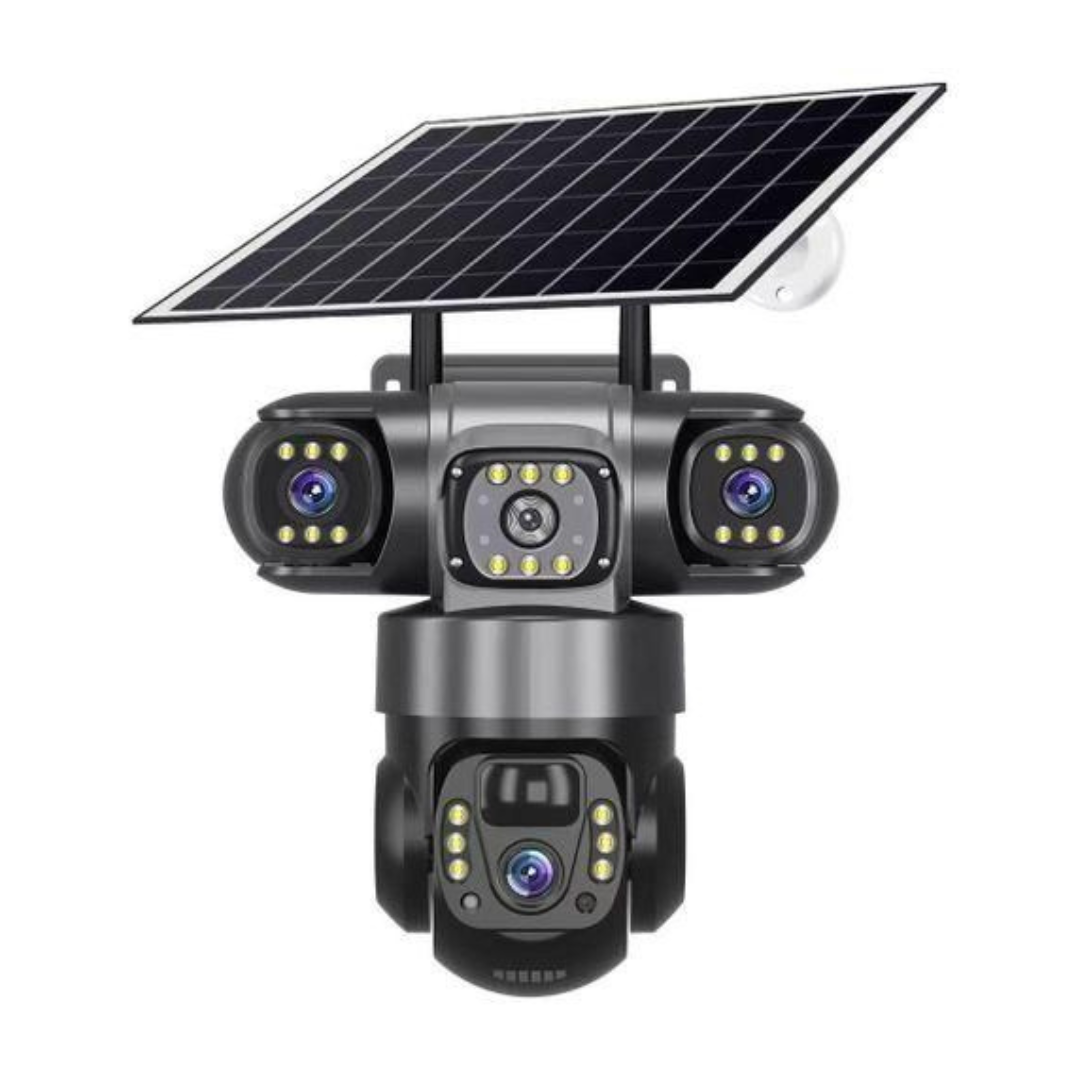 4G Triple Lens Solar CCTV Camera – 360° Smart Outdoor Security
