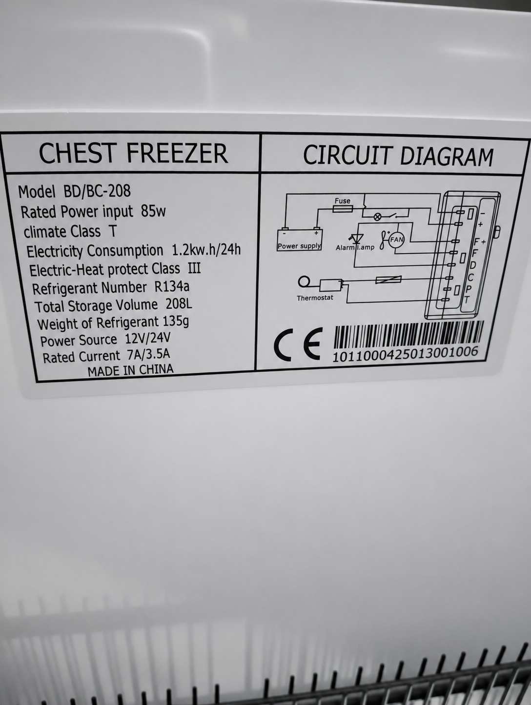 208L DC Class A Chest Freezer (12V/24V)