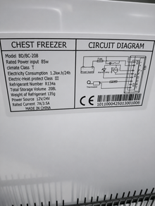 208L DC Class A Chest Freezer (12V/24V)