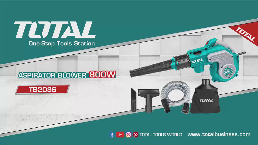 TOTAL TB2086 Aspirator Blower – 800W Variable Speed Electric Blower
