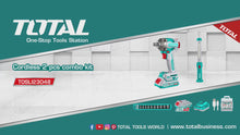 TOTAL TOSLI23048 Cordless 2-Piece Combo Kit – 20V Brushless Impact Wrench & LED Work Lamp